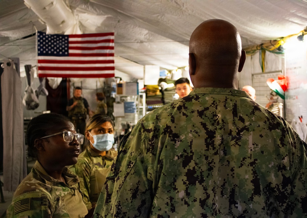 U.S. Central Command Senior Enlisted Leader visits Operation Inherent Resolve area of operations