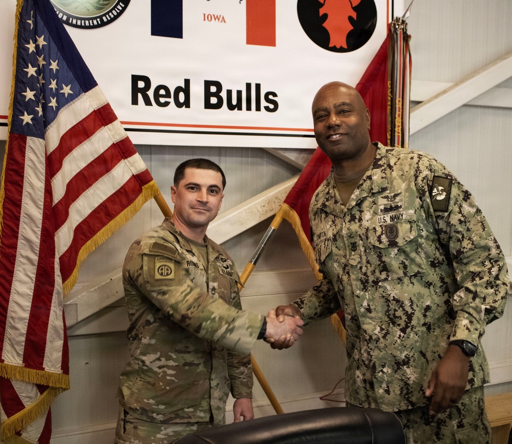 U.S. Central Command Senior Enlisted Leader visits Operation Inherent Resolve area of operations