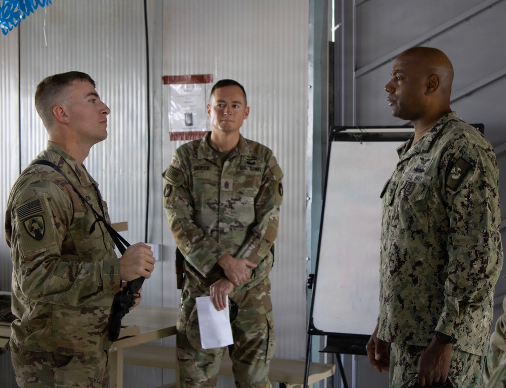 U.S. Central Command Senior Enlisted Leader visits Operation Inherent Resolve area of operations