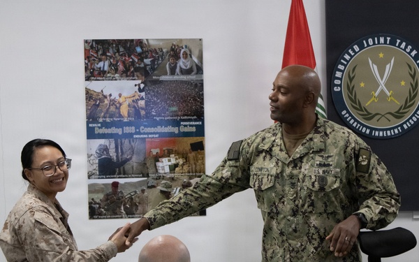 U.S. Central Command Senior Enlisted Leader visits Operation Inherent Resolve area of operations