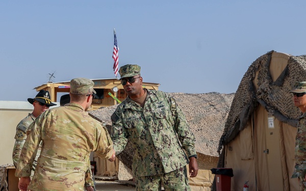 Fleet Master Chief Lateef N. Compton, Senior Enlisted Leader for U.S. Central Command visits Task Force Nighthawk in Syria