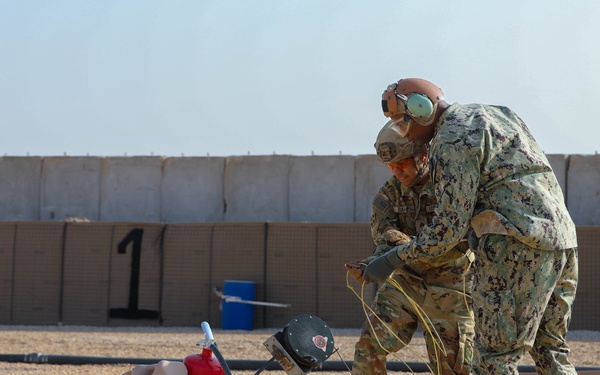 Fleet Master Chief Lateef N. Compton, Senior Enlisted Leader for U.S. Central Command visits Task Force Nighthawk in Syria
