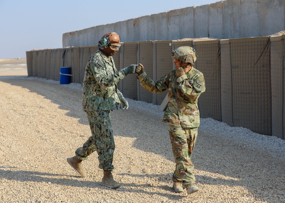 Fleet Master Chief Lateef N. Compton, Senior Enlisted Leader for U.S. Central Command visits Task Force Nighthawk in Syria