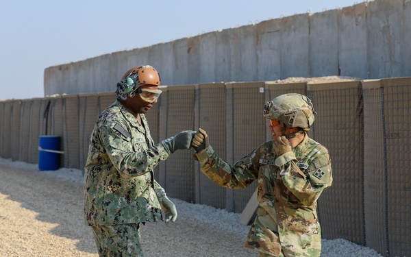 Fleet Master Chief Lateef N. Compton, Senior Enlisted Leader for U.S. Central Command visits Task Force Nighthawk in Syria