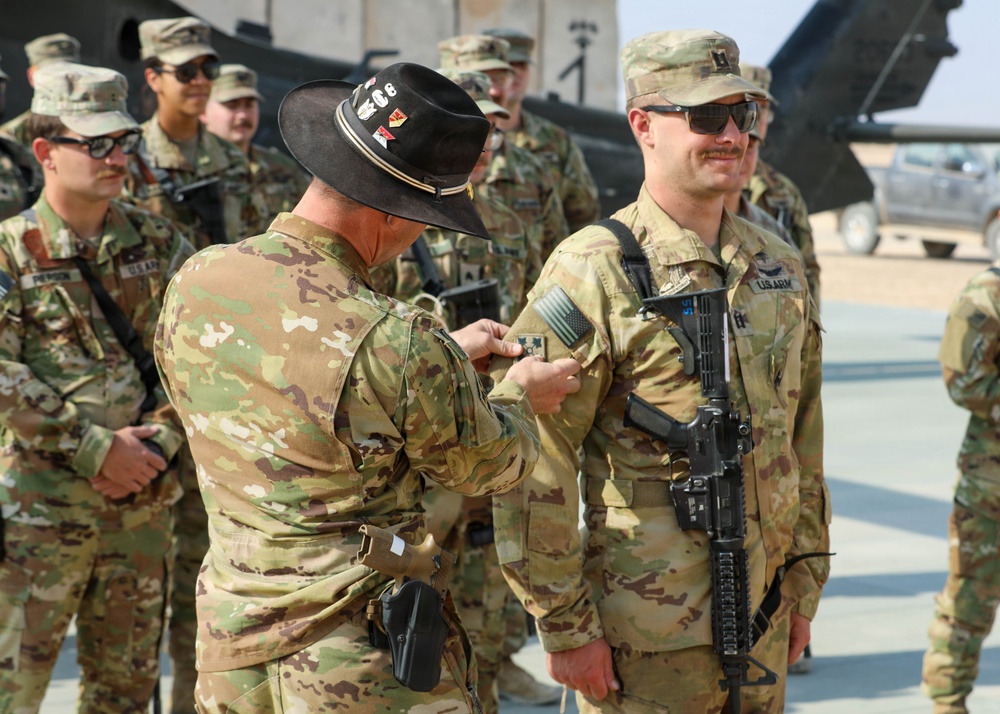 Task Force Nighthawk Patching Ceremony