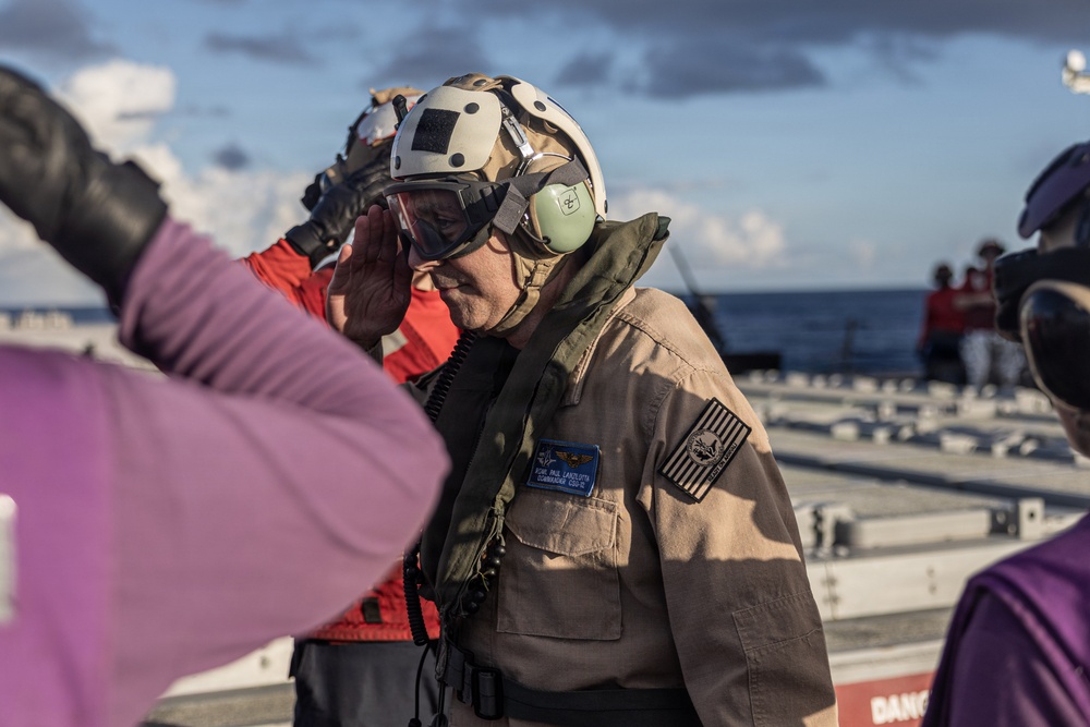 USS Mahan Hosts CSG-12