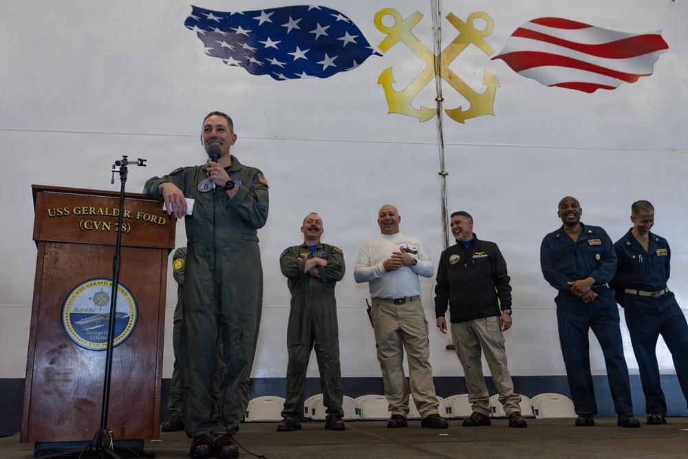 USS Gerald R. Ford (CVN 78) Conducts All-Hands Call