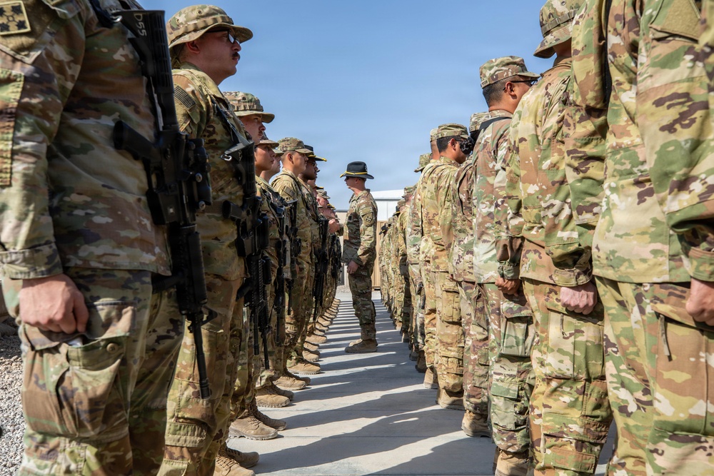 Task Force Nighthawk Patching Ceremony