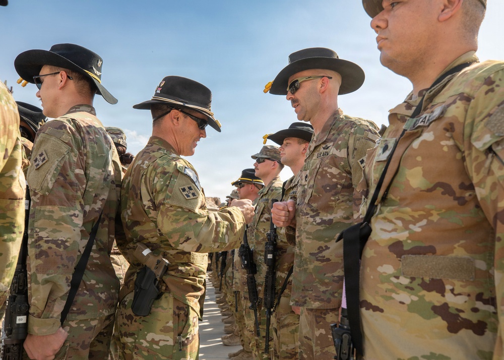 Task Force Nighthawk Patching Ceremony