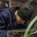 USS Gerald R. Ford (CVN 78) Sailor Conducts Routine Maintnance