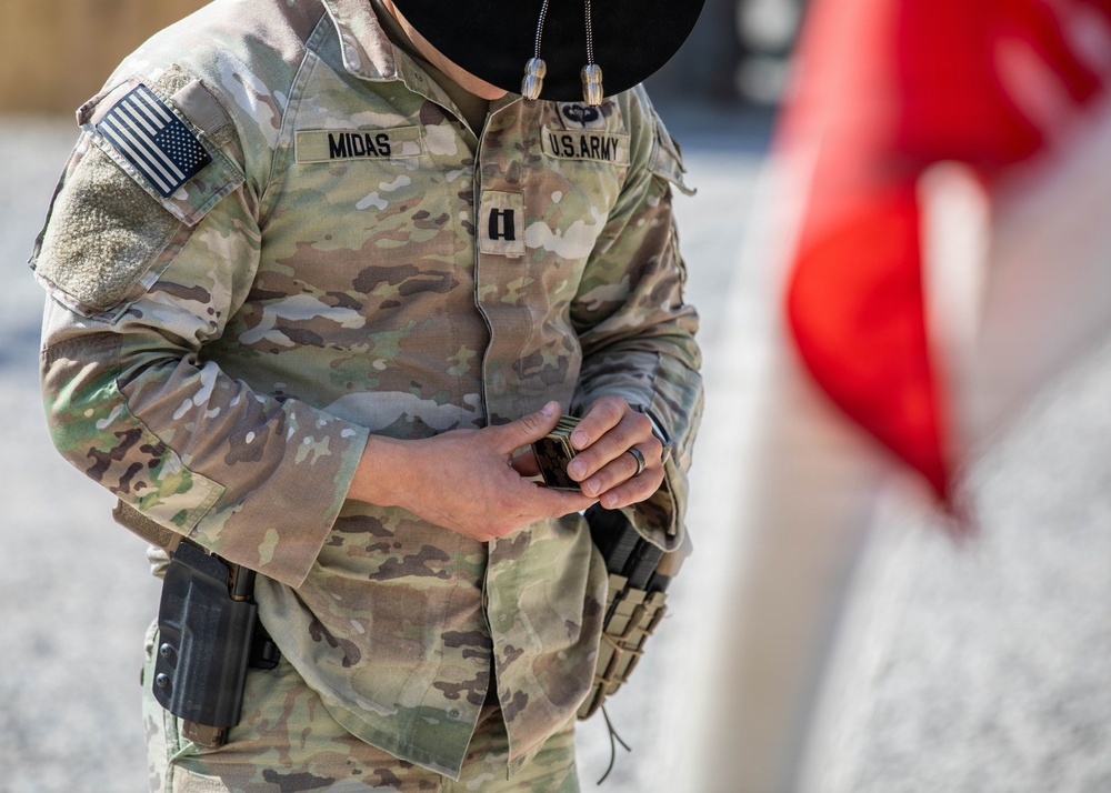 Task Force Nighthawk Patching Ceremony