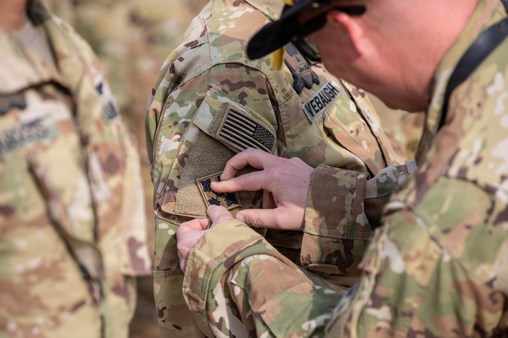 Task Force Nighthawk Patching Ceremony