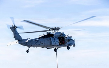 USS Gerald R. Ford (CVN 78) Conducts VERTREP with USS Bainbridge (DDG 96)