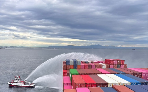 Unified Command continues efforts to stop fire on cargo vessel at the Port of Los Angeles