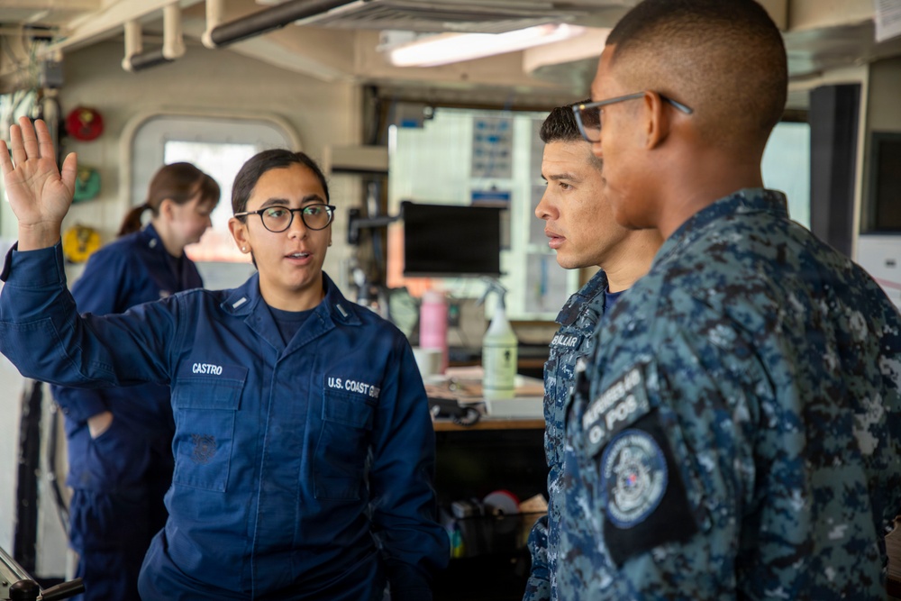 U.S. Coast Guard Cutter Hickory conducts subject matter expert exchange