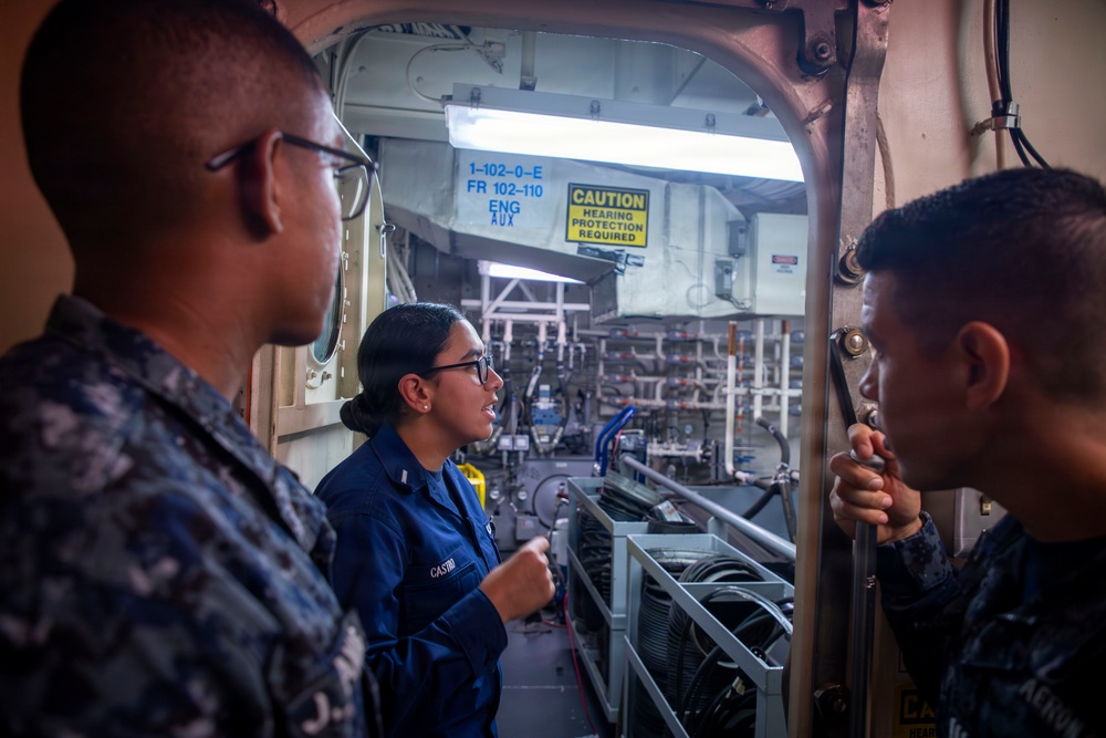 U.S. Coast Guard Cutter Hickory conducts subject matter expert exchange