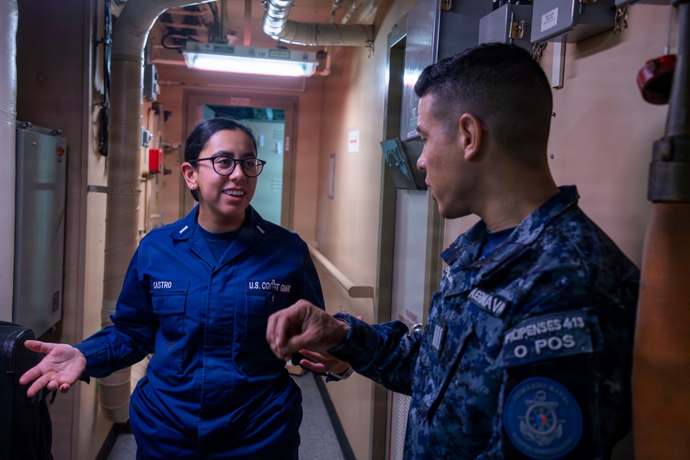 U.S. Coast Guard Cutter Hickory conducts subject matter expert exchange