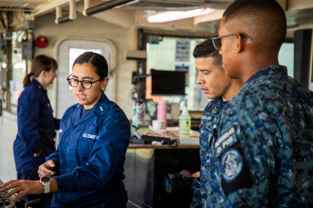 U.S. Coast Guard Cutter Hickory conducts subject matter expert exchange