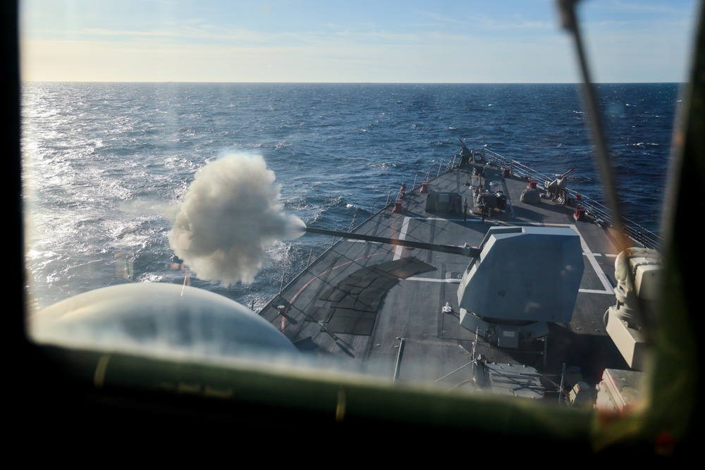 USS Paul Ignatius (DDG 117) conducts a Live Fire Gunnery Exercise