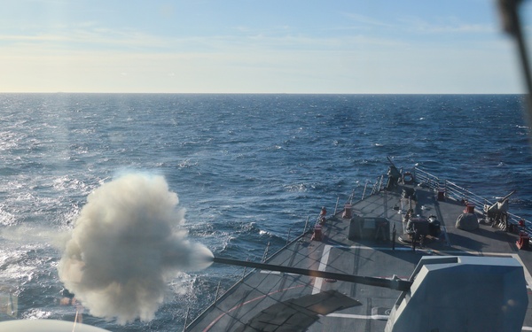 USS Paul Ignatius (DDG 117) conducts a Live Fire Gunnery Exercise
