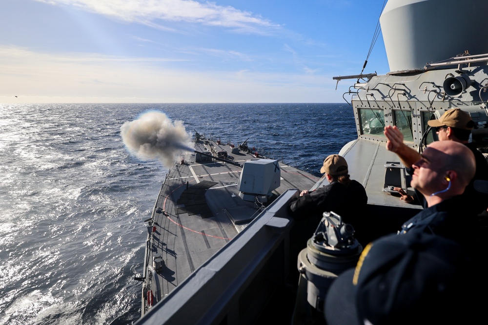 USS Paul Ignatius (DDG 117) conducts a Live Fire Gunnery Exercise