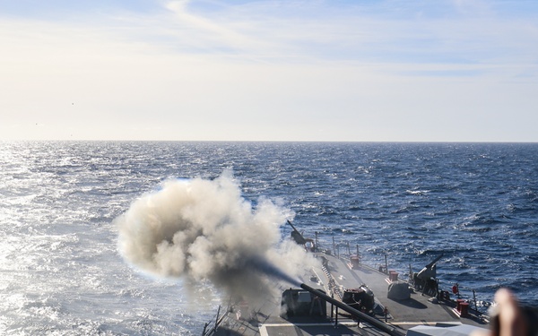 USS Paul Ignatius (DDG 117) conducts a Live Fire Gunnery Exercise