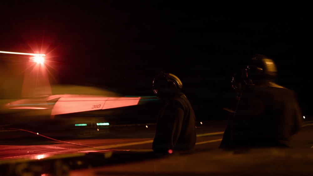 USS Gerald R. Ford (CVN 78) Night Flight Operations