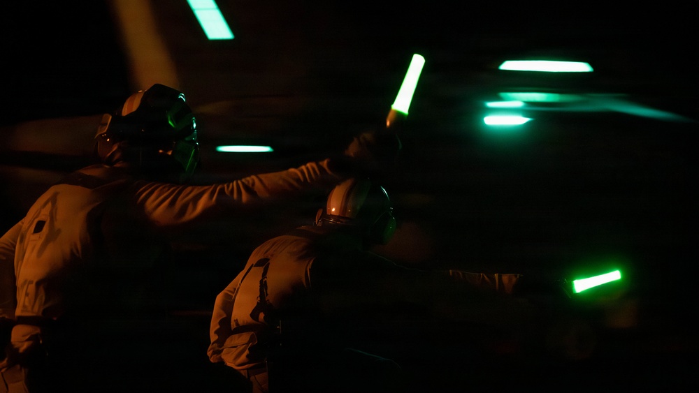 USS Gerald R. Ford (CVN 78) Night Flight Operations