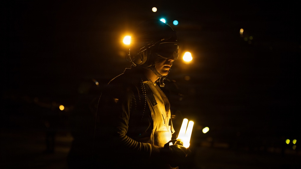 USS Gerald R. Ford (CVN 78) Night Flight Operations