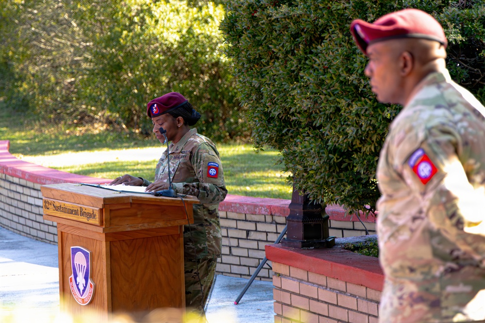 82nd ADSB Welcomes New Senior Enlisted Leader During Change of Responsibility Ceremony