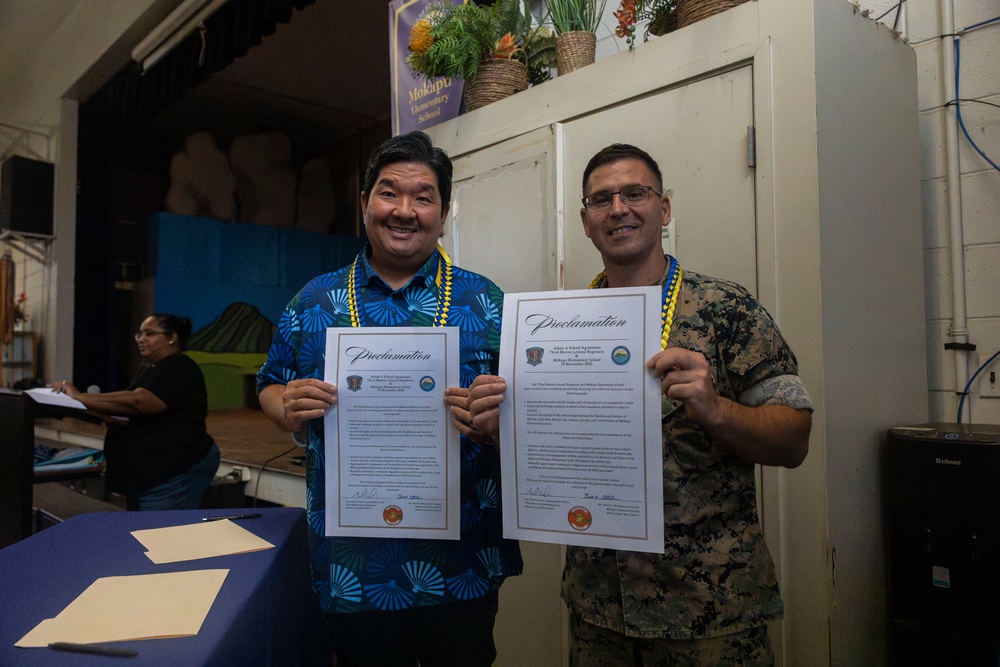 3rd MLR participates in joint proclamation ceremony at Mokapu Elementary School