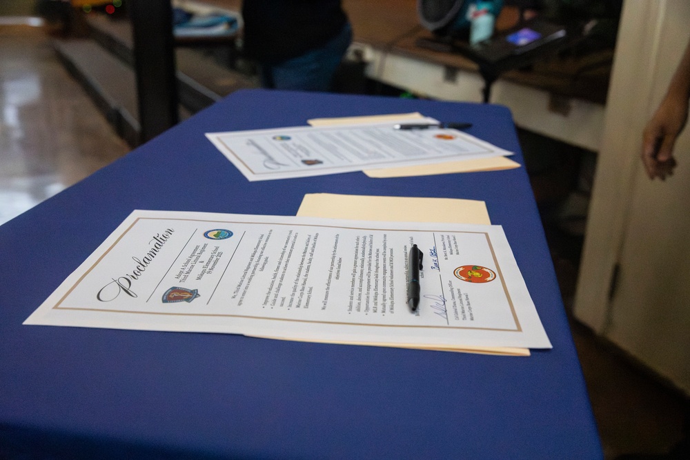 3rd MLR participates in joint proclamation ceremony at Mokapu Elementary School
