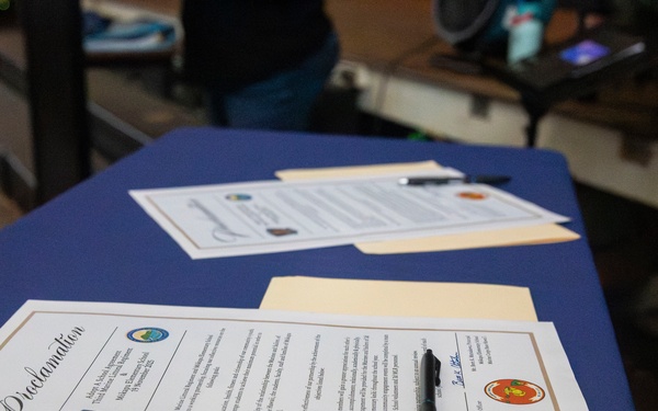3rd MLR participates in joint proclamation ceremony at Mokapu Elementary School