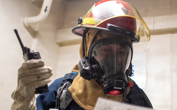 Damage Control Drill Aboard USS Tripoli