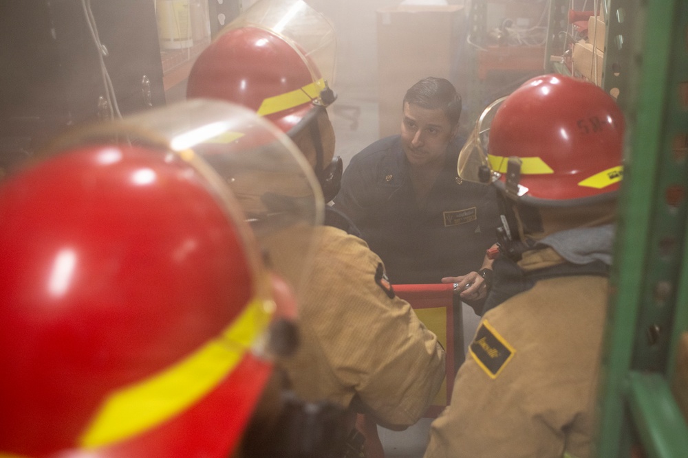 Damage Control Drill Aboard USS Tripoli