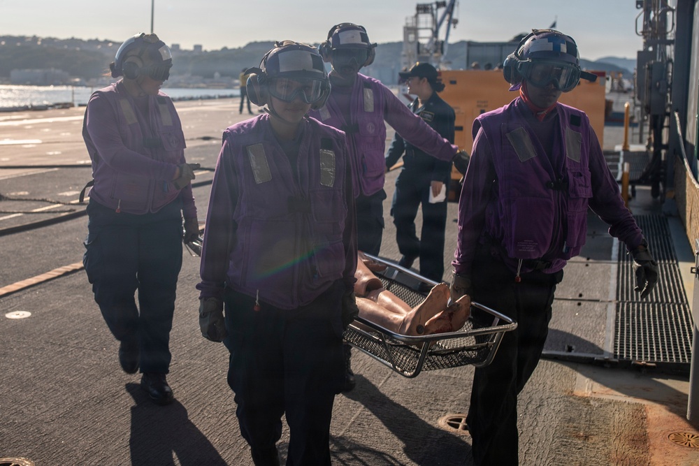 Mass Casualty Drill Aboard USS Tripoli