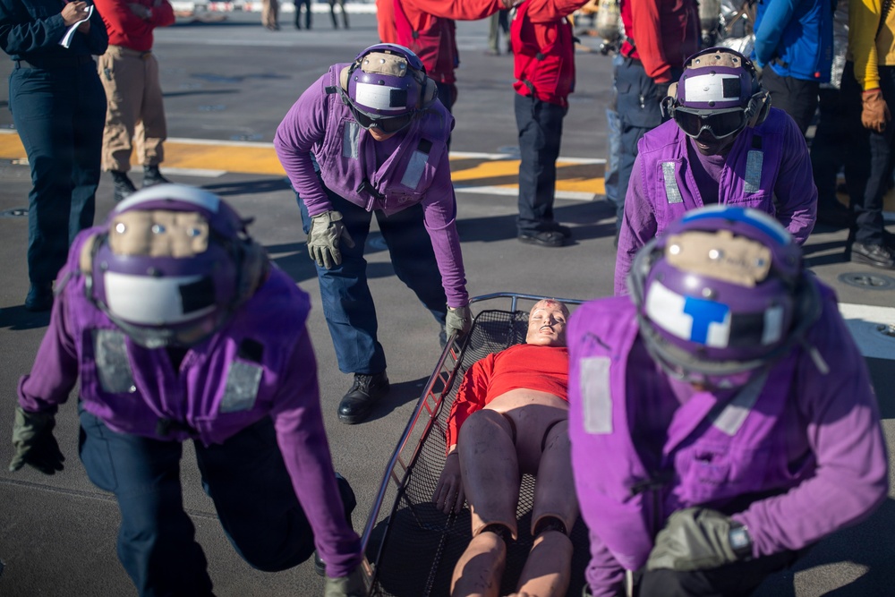 Mass Casualty Drill Aboard USS Tripoli