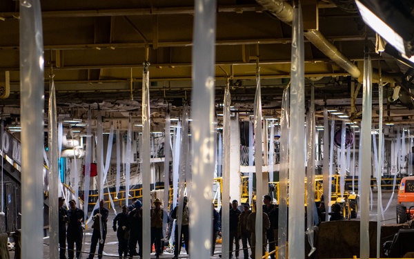 USS Essex conducts ballast testing underway