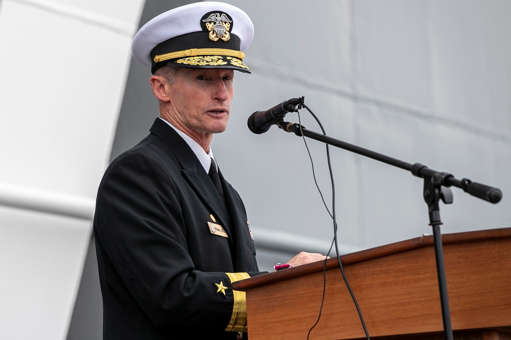 USS Tripoli Holds Change of Command Ceremony
