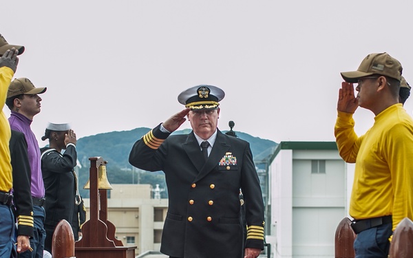 USS Tripoli Holds Change of Command Ceremony