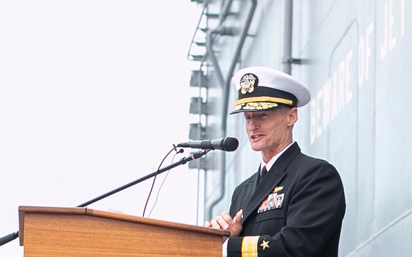 USS Tripoli Holds Change of Command Ceremony