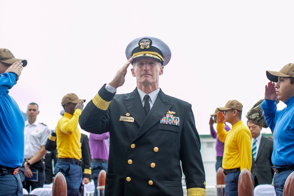 USS Tripoli Holds Change of Command Ceremony