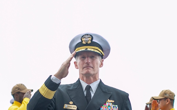 USS Tripoli Holds Change of Command Ceremony