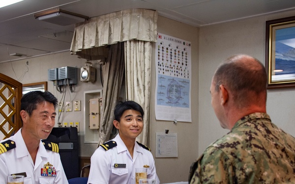 NSF Diego Garcia leadership tours JS Harusame (DD 102)