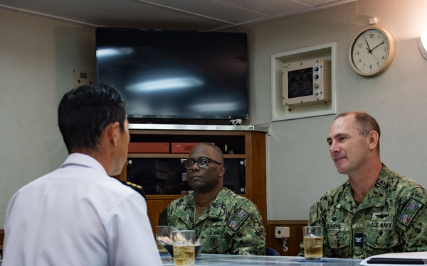 NSF Diego Garcia leadership tours JS Harusame (DD 102)