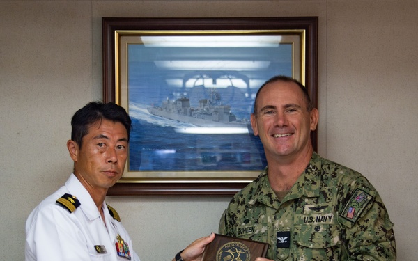 NSF Diego Garcia leadership tours JS Harusame (DD 102)