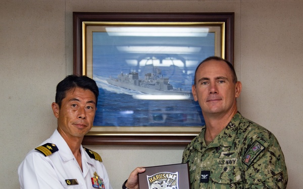 NSF Diego Garcia leadership tours JS Harusame (DD 102)