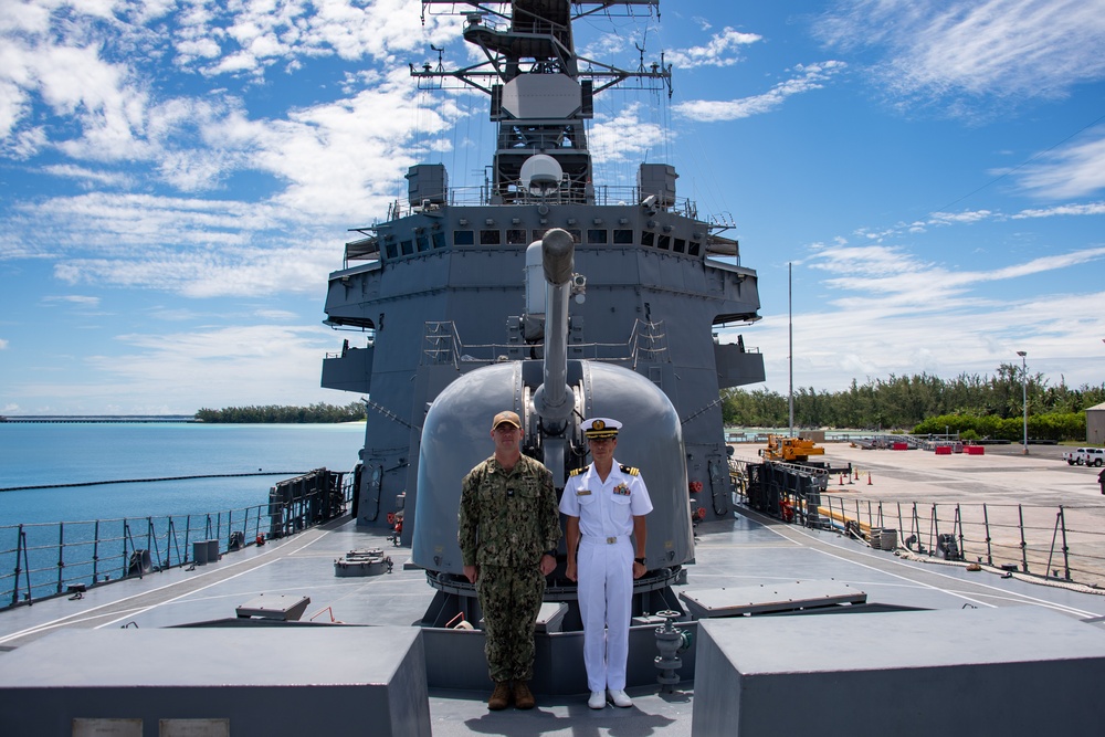 NSF Diego Garcia leadership tours JS Harusame (DD 102)