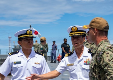 NSF Diego Garcia leadership tours JS Harusame (DD 102)