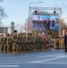 U.S. Army Soldiers render a salute to Latvia’s president